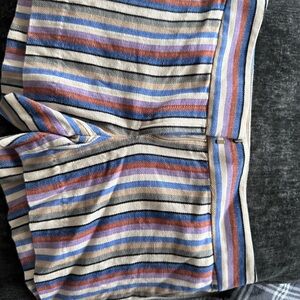Multi color striped shorts new. Without tag